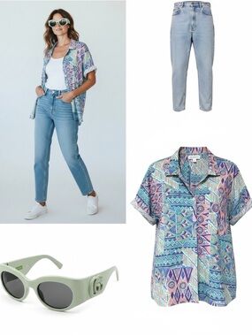 Vintage Capsule Outfit | Bill Blass Jeans + Cabin Creek Shirt + gucci Sunnies